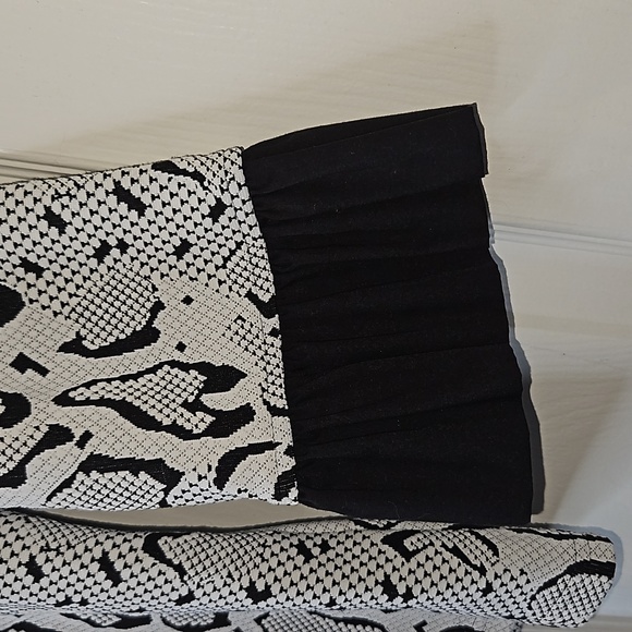 Stera Black White Button Down sreachers Shirt Sz L - Picture 6 of 11